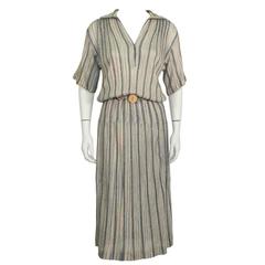 1970's Missoni Multicoloured Knit Dress with Decorative Belt 9