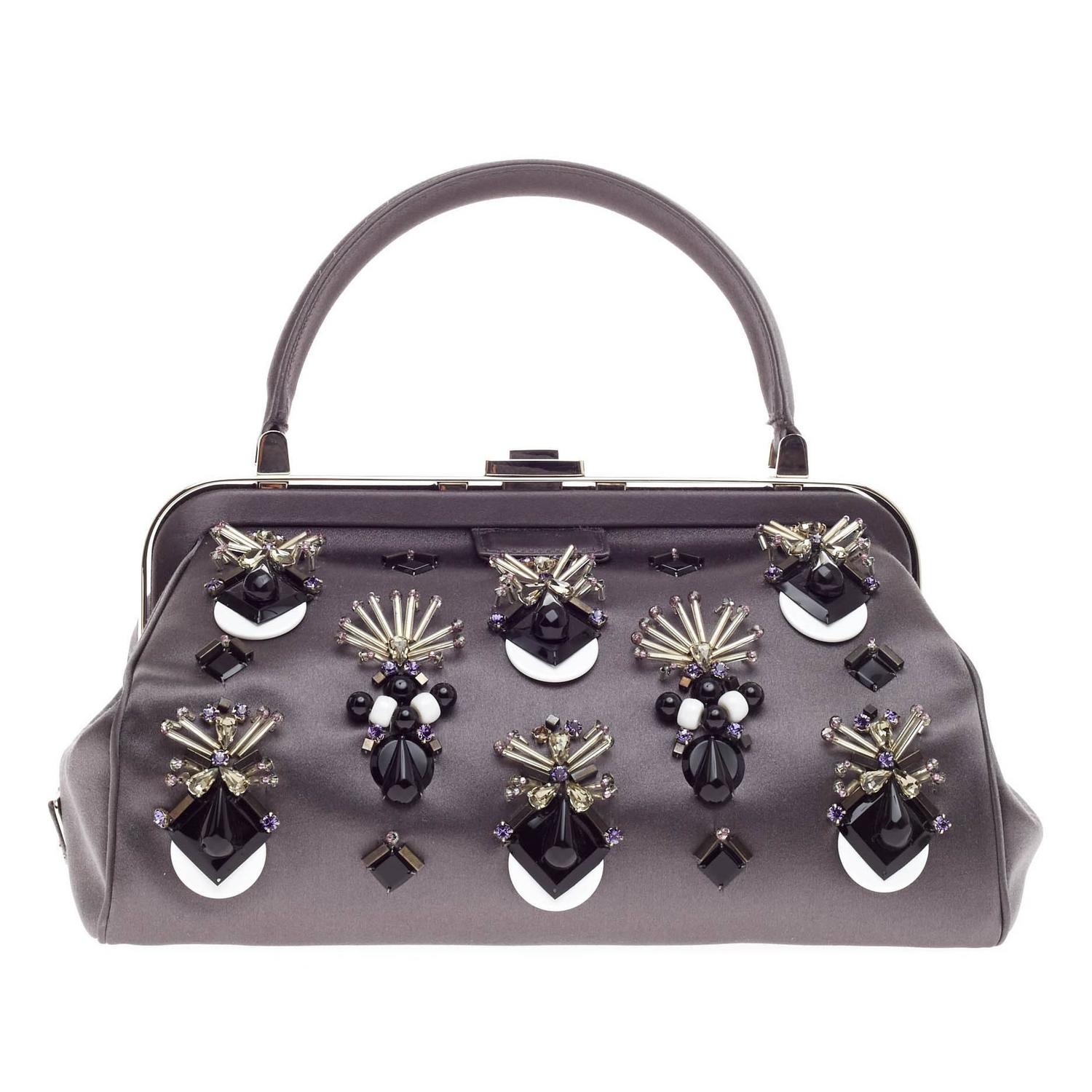 prada vela tote - Prada Raso Ricamo Framed Doctor's Bag Jeweled Satin Medium at 1stdibs prada vela tote - Prada Raso Ricamo Framed Doctor's Bag Jeweled Satin Medium at 1stdibs
