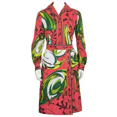 1970's Emilio Pucci Printed Cotton Shirt and Skirt Set