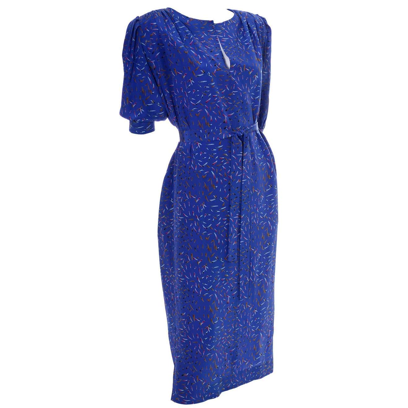 1970's Vintage Emanuel Ungaro Parallele Silk Dress For Sale at 1stDibs ...