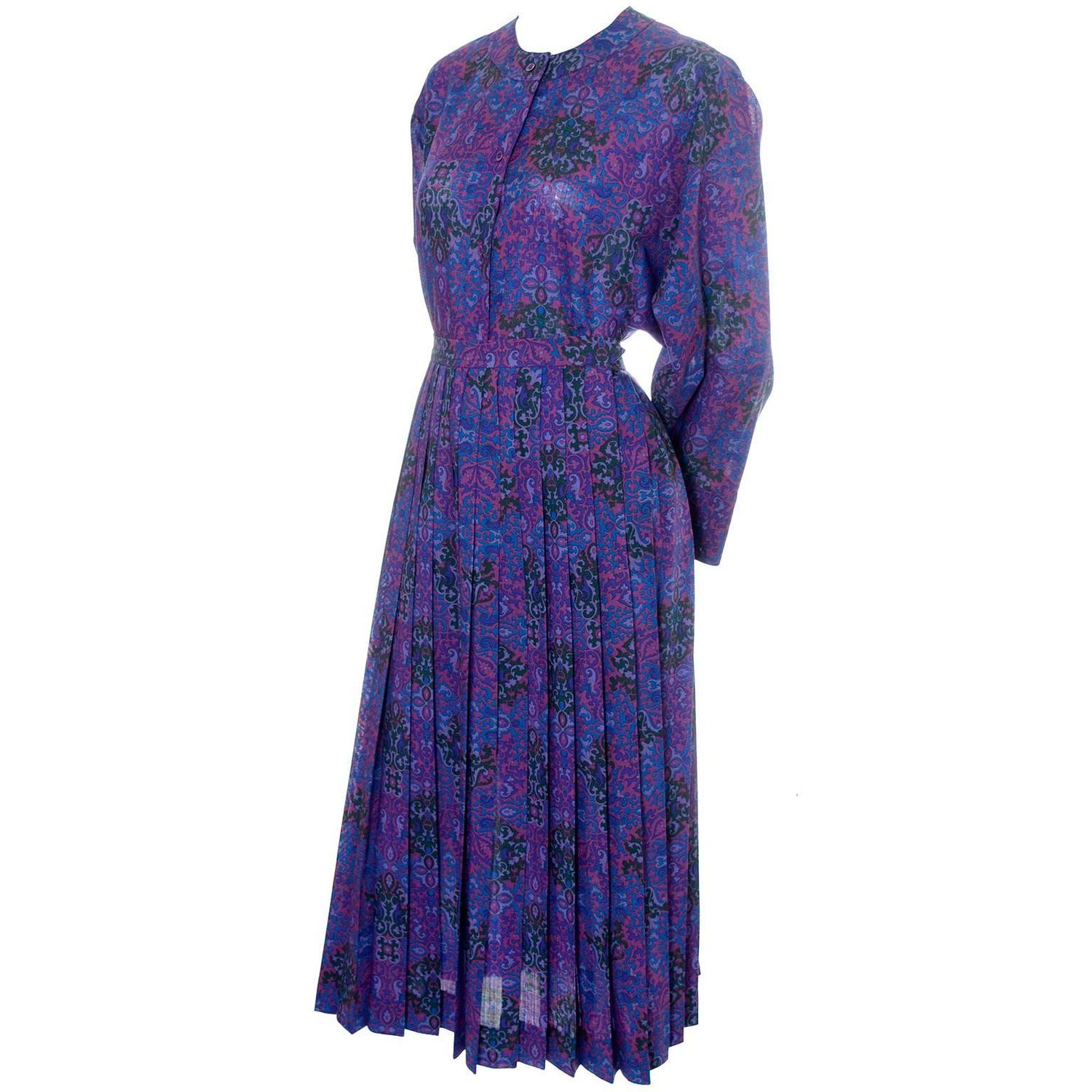 Ysl Yves Saint Lau 2 Pc Vintage Dress Jewel Tone Skirt Blouse Ysl Yves Saint Lau 2 Pc Vintage Dress Jewel Tone Skirt Blouse For At 1stdibs