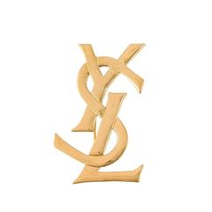 Yves Saint Laurent Logo Brooch