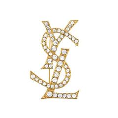 Yves Saint Laurent Logo Brooch