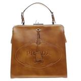 Prada spazzolato frame bag sales
