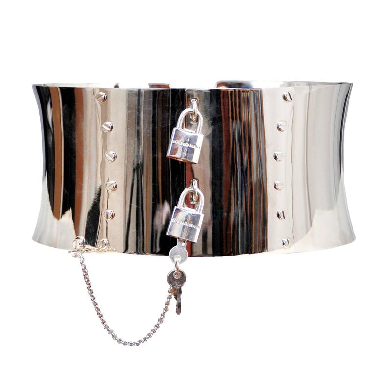 Dolce Gabbana Chrome Corset Belt