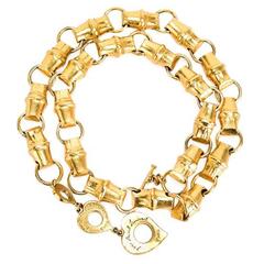 Saint Laurent Bamboo Link Chain Belt 4