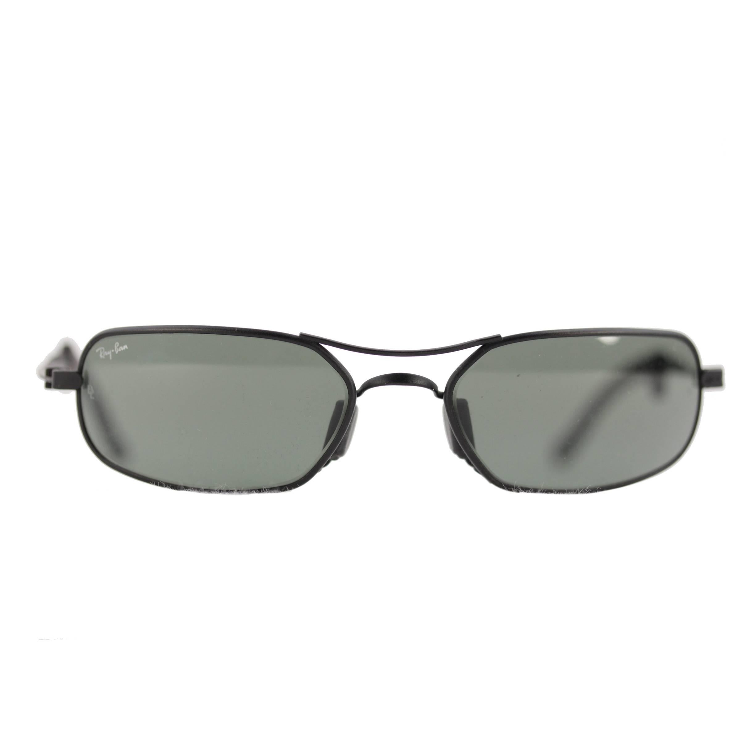 RAY BAN B&L vintage SUNGLASSES ORBS G-15 Gunmetal matte black eyewear w/CASE