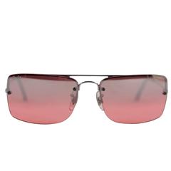  RAY BAN Sunglasses RB3158 003/7E 59/16 Rimless Silver/Pink lens EYEWEAR w/CASE