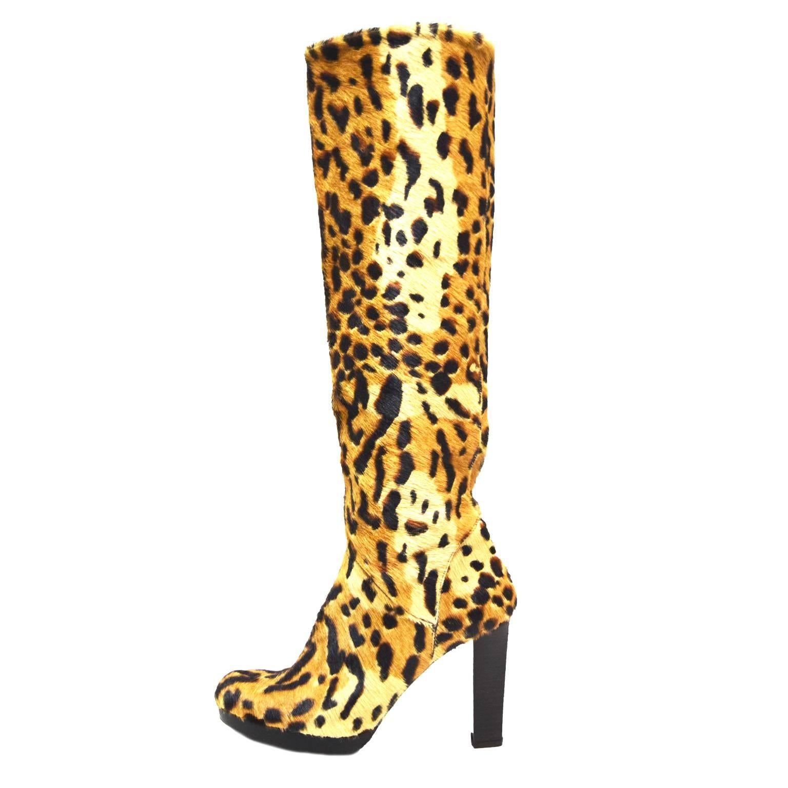 Stuart Weitzman Leopard Haircalf Over the Knee Boots  For Sale
