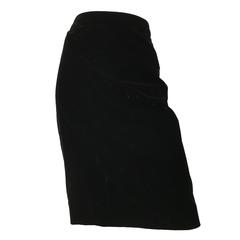 YSL Rive Gauche 2009 Black Velvet Skirt Size 8.