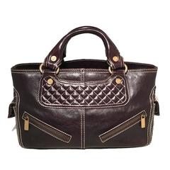 celine gold leather handbag boogie