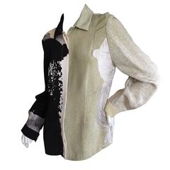 Chado Ralph Rucci Hand Painted Silk Blouse