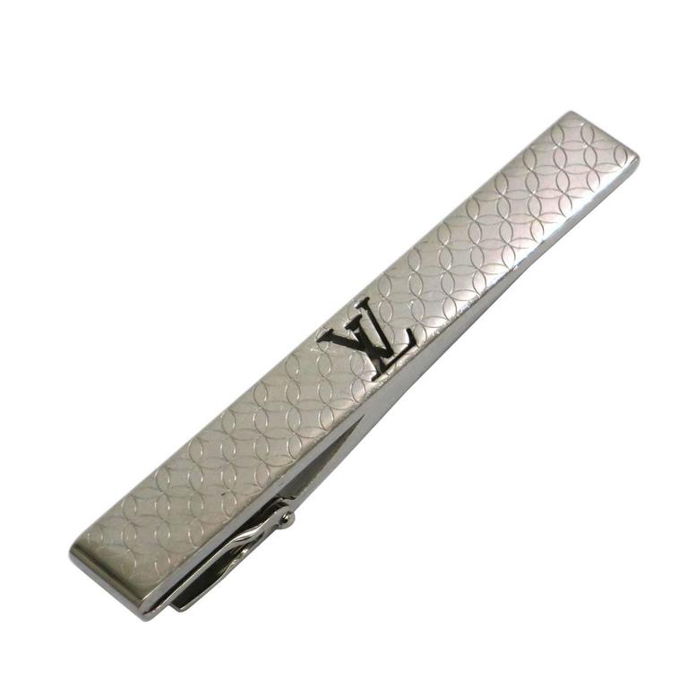 Louis Vuitton Silver Black Logo Men's Tie Clip at 1stDibs | louis vuitton tie clip, louis vuitton tie pin, lv tie