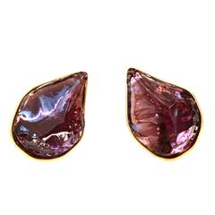 Oversized Yves Saint Laurent Grape Earrings