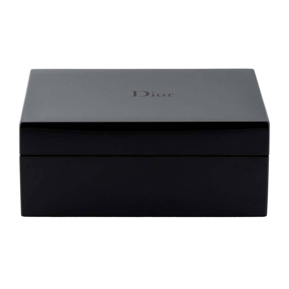 Christian Dior Black Resin Logo Storage Decorative Jewelry Box at