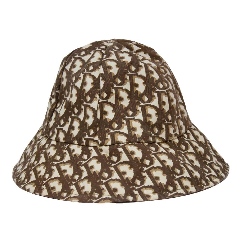 1970's Christian Dior Cotton Monogram Bucket Hat