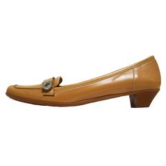 Used Salvatore Ferragamo Tan Leather Loafers 