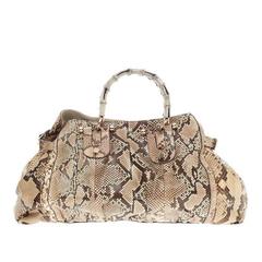 Gucci Pop Bamboo Tote Python Large