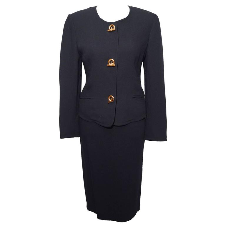 Navy Blue Skirt Suits 29