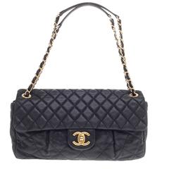 Chanel Chic Quilt Flap Bag Quilted Iridescent Leather Large