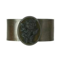 Antique Victorian Carved Gutta Percha Cuff Bracelet