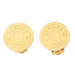 Hermes Logo Stud Clip On Earrings 11