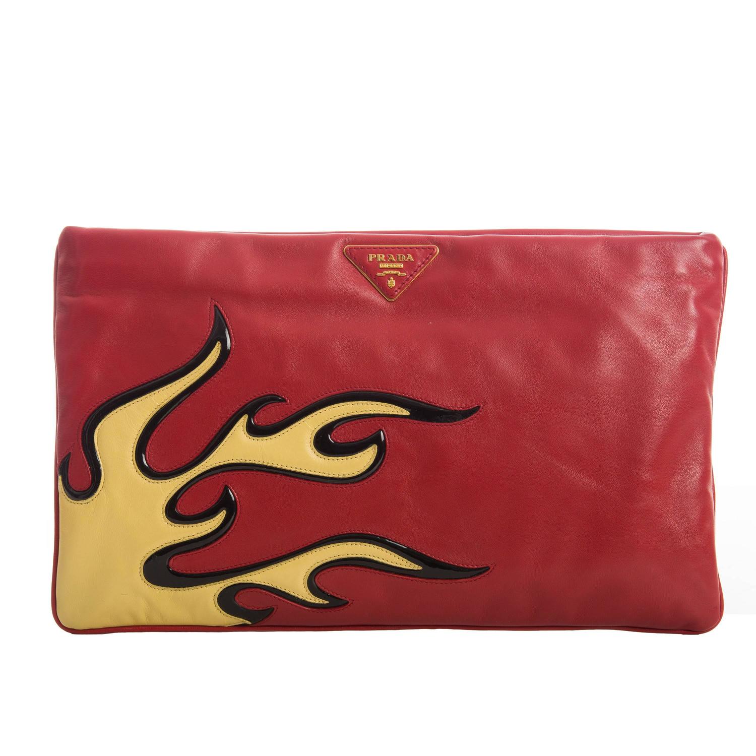 prada flame bag