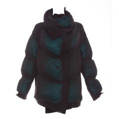 Issey Miyake Open Knit Overlay Puffer Coat, Autumn - Winter 2012