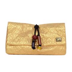 Louis Vuitton Gold Monogram African Queen Limelight Clutch Bag GHW