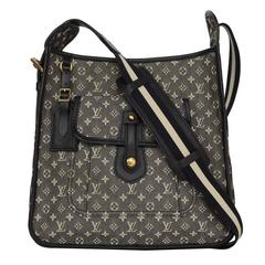 Louis Vuitton Marineblaue Mini Lin ''Mary Kate Besace'' Umhängetasche GHW