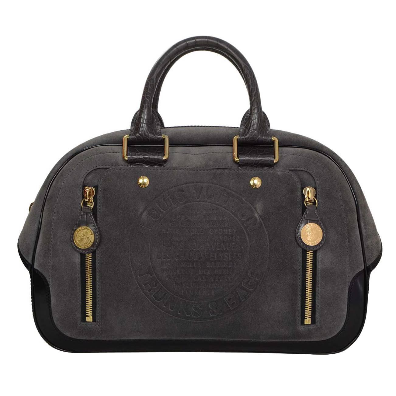 Louis Vuitton Graue Havane-Schalentasche aus Wildleder, gestempelt GM, Neu 2.270 $