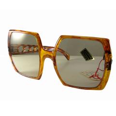60s Paulette Guinet Tortoise Sunglasses Large Square Mod New Dead Stock Tags 9