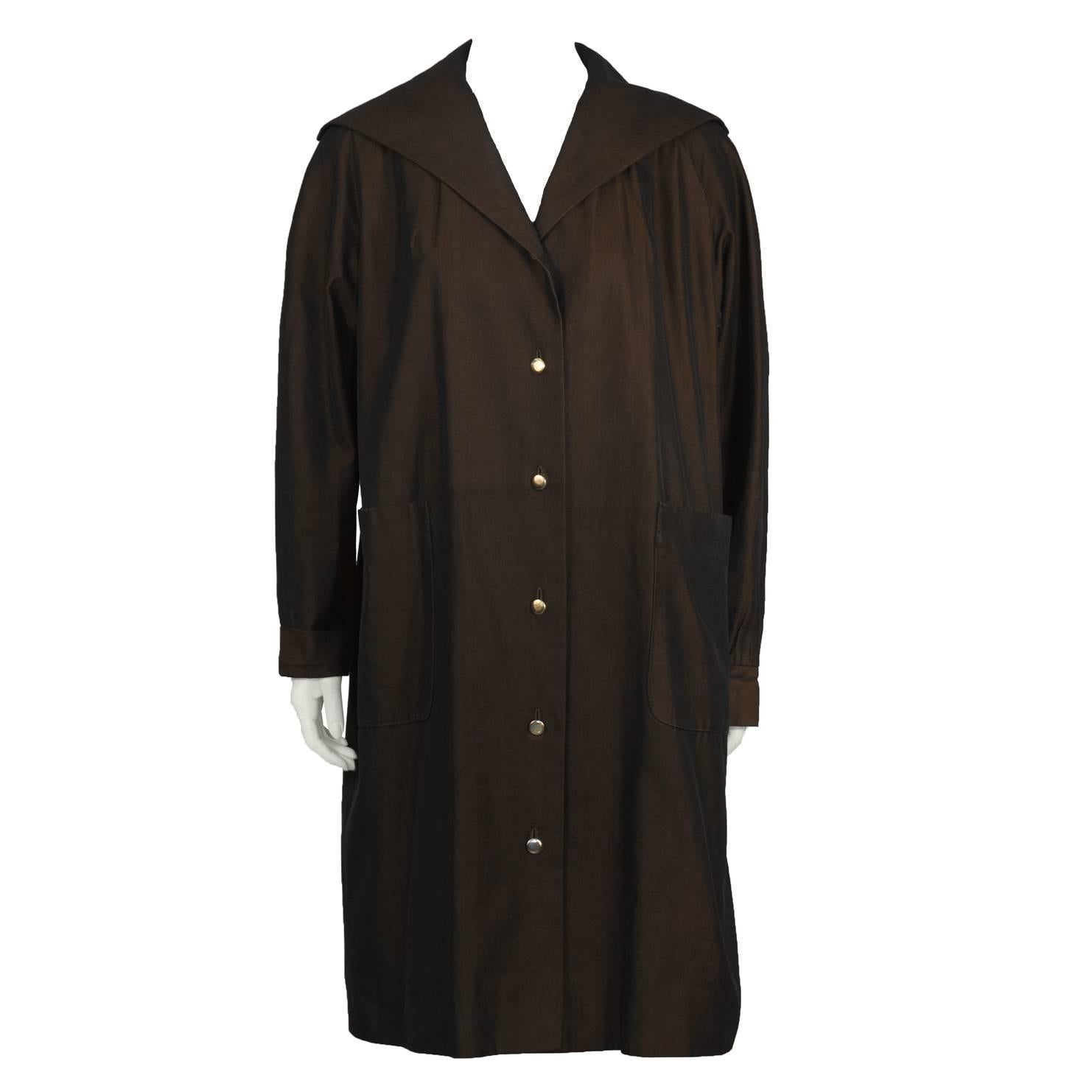 1950's Schiaparelli Brown Overcoat