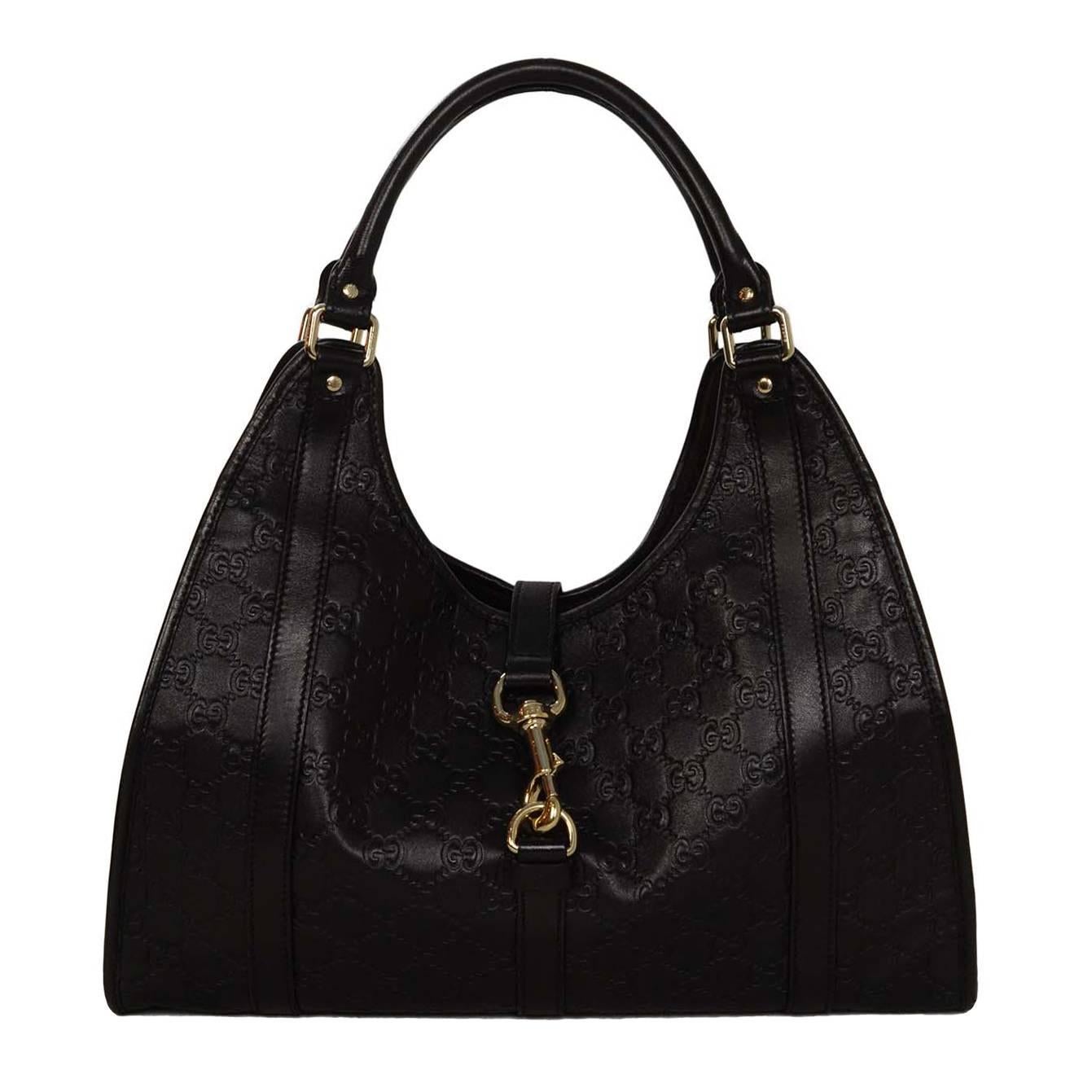Gucci Schwarz Guccissima Leder Joy Medium Umhängetasche