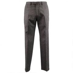 VALENTINO Size 34 Charcoal Wool Tweed Dress Pants
