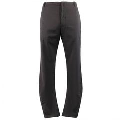 MASNADA Size 32 Black Stretch Wool Curved Leg Dress Pants