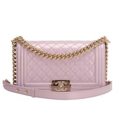 Chanel Light Iridescent Calfskin Medium Boy Shoulder Bag