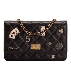 Chanel Black Calfskin "Casino" Wallet On Chain (WOC)