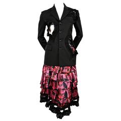 COMME DES GARCONS 'bad taste' runway blazer with open hearts and tiered skirt