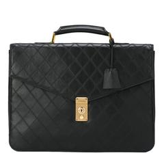 Vintage Chanel Quilted Briefcase c.1990