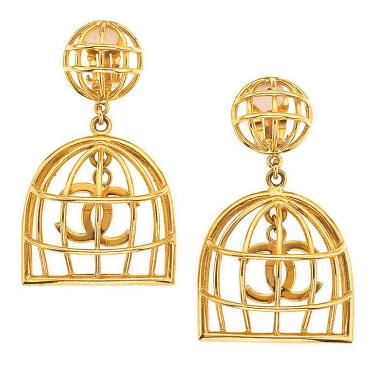 Chanel Birdcage Earrings