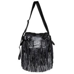 Pierre Hardy Black Leather Finges Bag