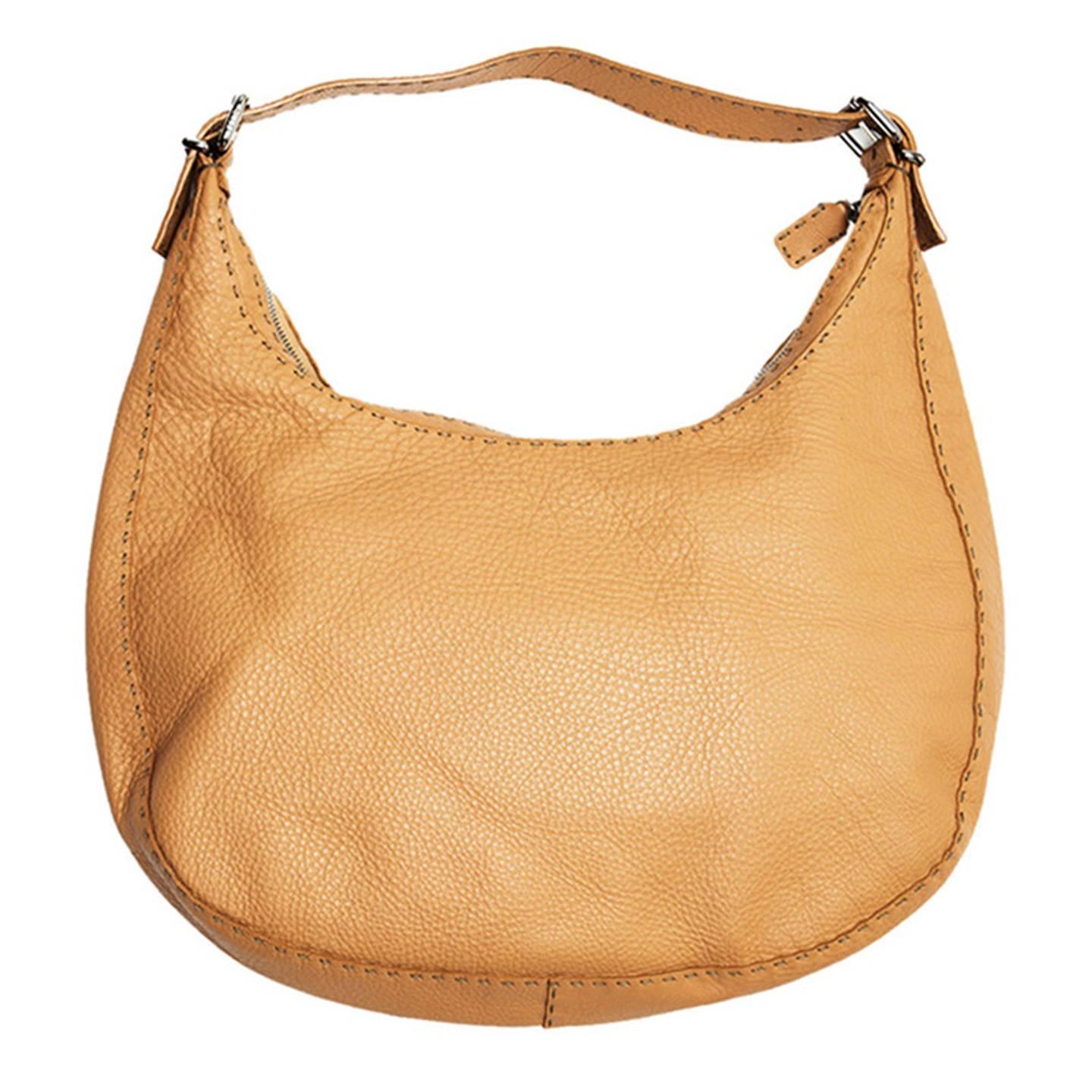Fendi Tan Eco Leather Medium Bag For Sale
