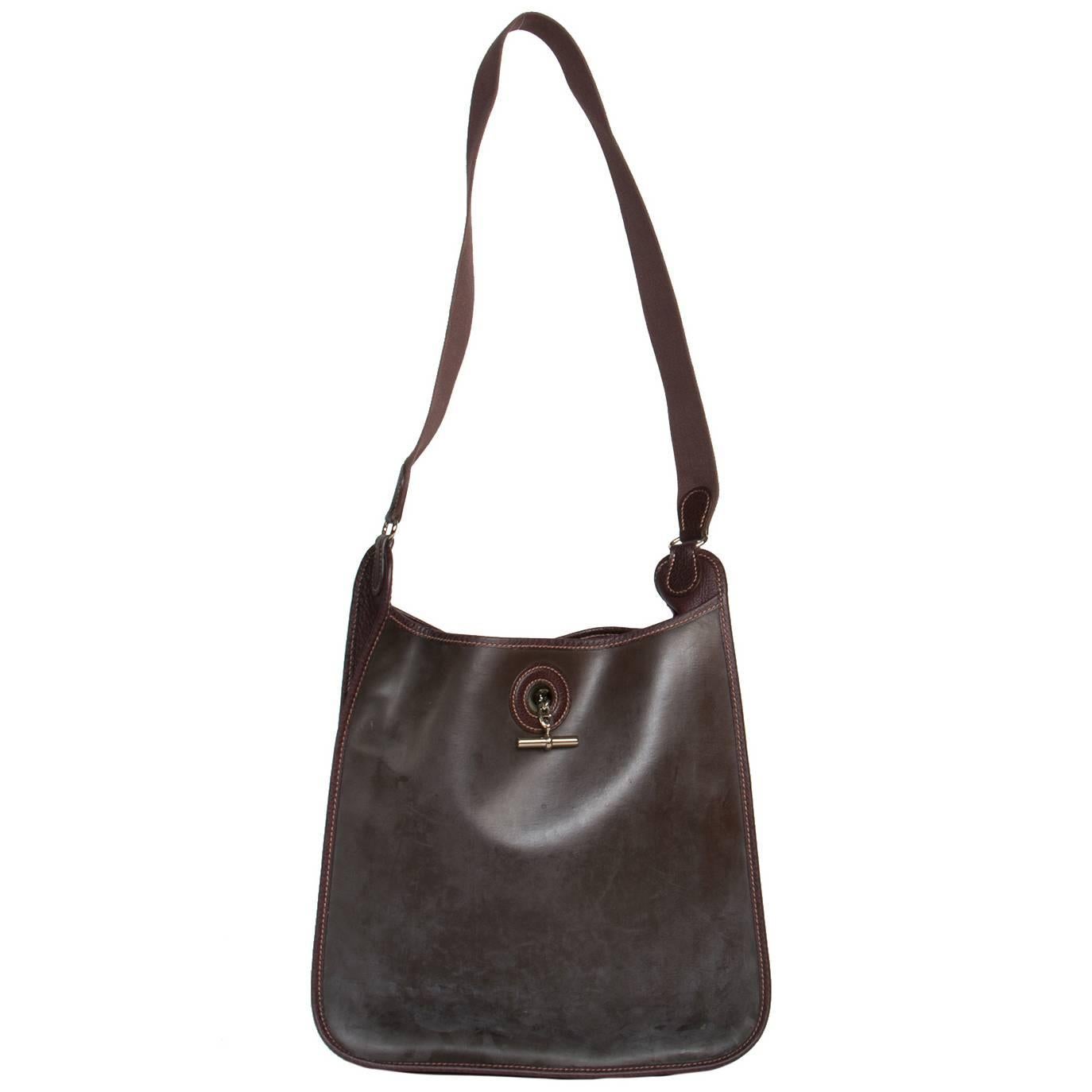 Hermès Brown Eco Leather Bag For Sale