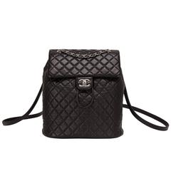 Chanel Urban Spirit Black Quilted Lambskin Large Backpack