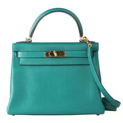 Kelly Malachite 28 CM Togo Leather with Gold HDW 