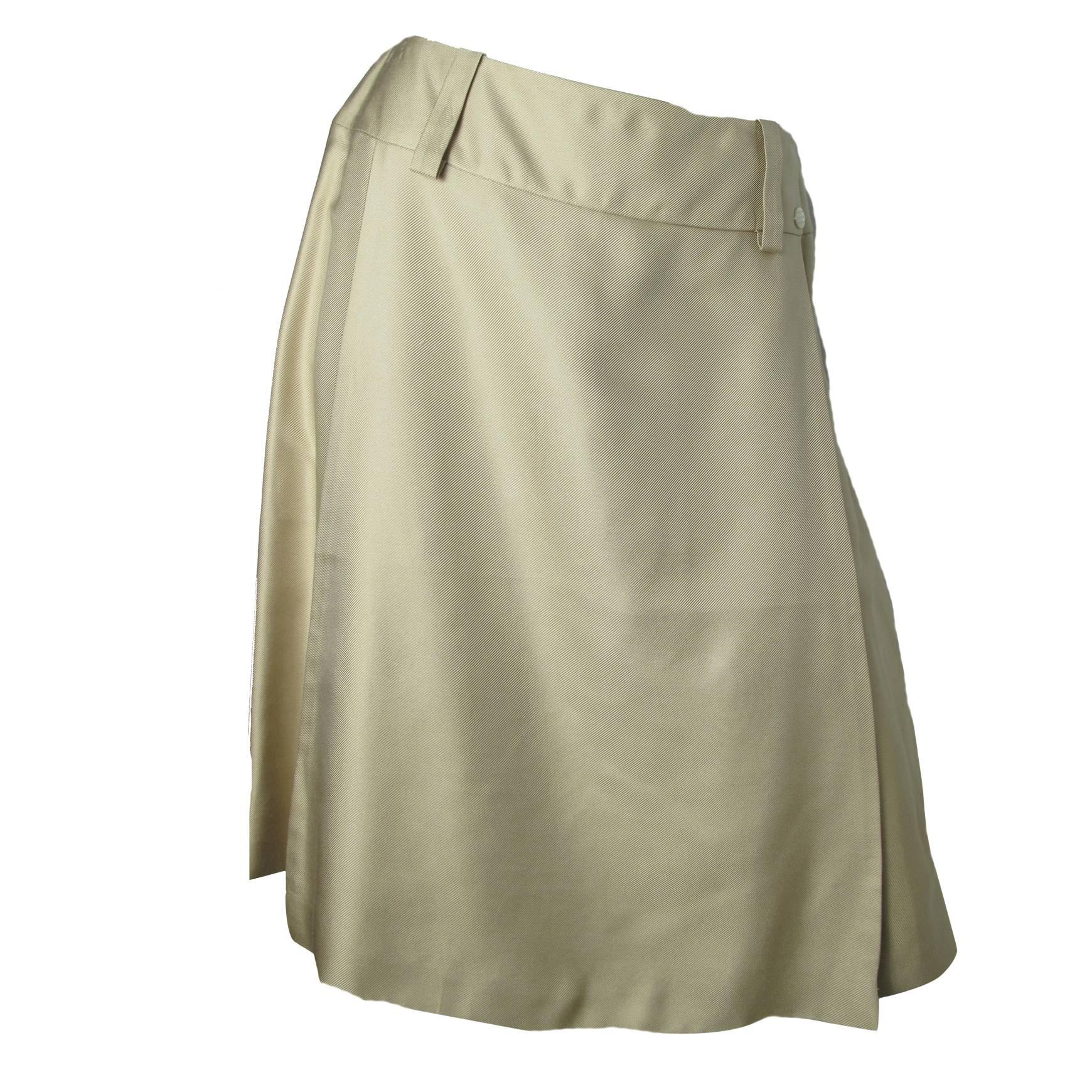 Chanel by Karl Lagerfeld ivory silk Skirt  