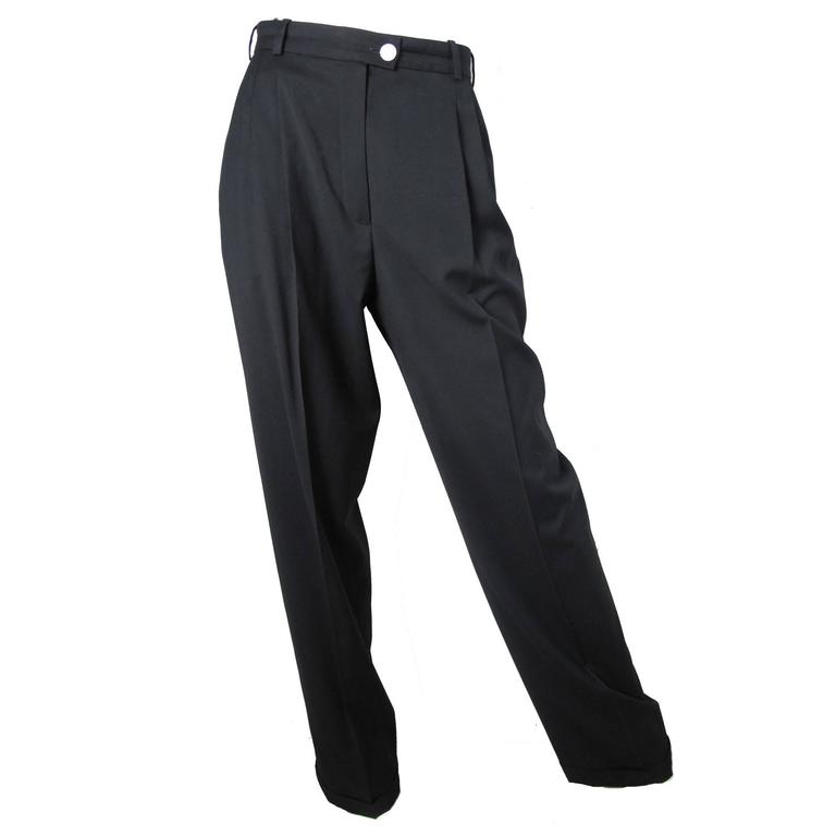 Chanel Black Trousers For Sale at 1stdibs