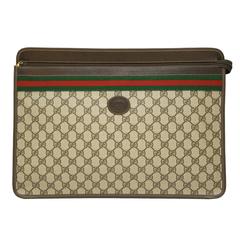 1970's Gucci Canvas Zip Portfolio 12