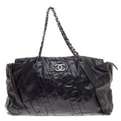 Chanel Twisted Tote glasiertes Kalbsleder East West